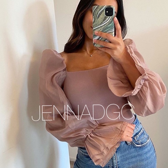 NWT Zara contrasting organza top - Picture 5 of 16